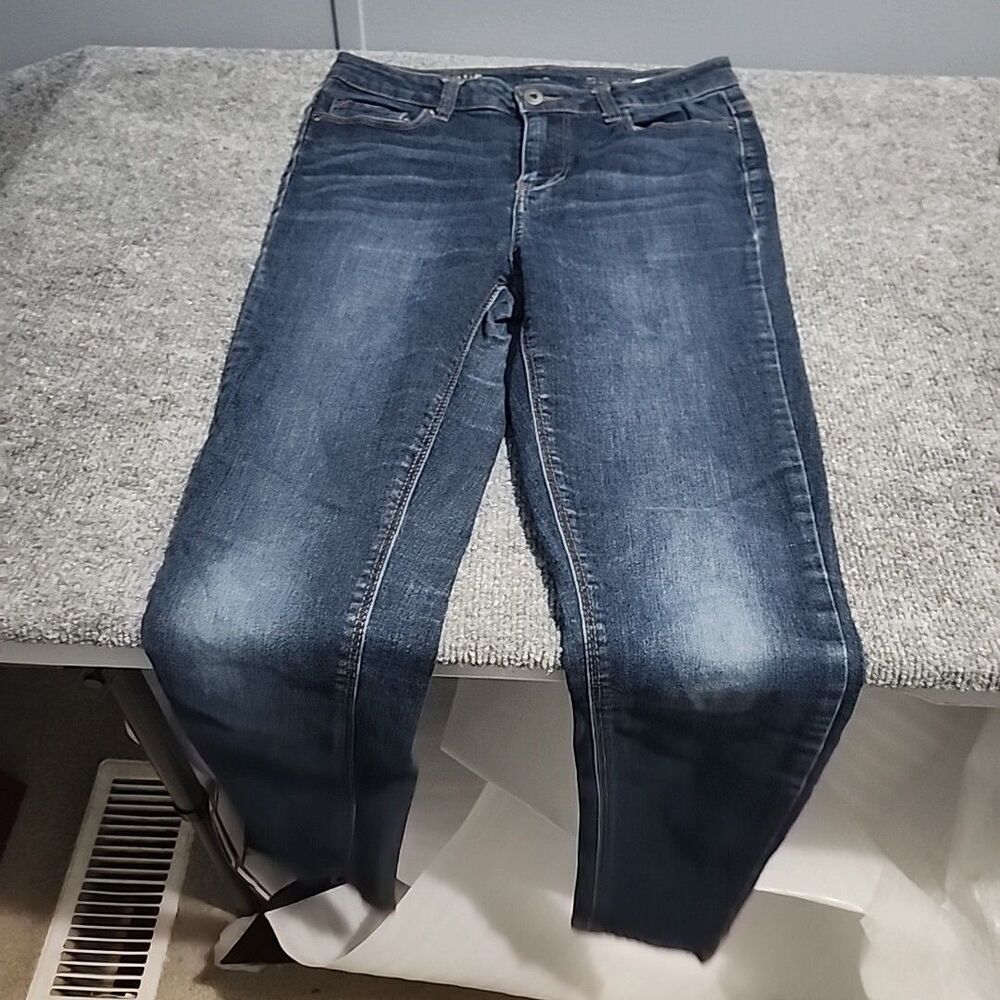 True Craft Denim Jeans Womens Juniors 7 Blue High Rise Skinny Stretch - Picture 6 of 15